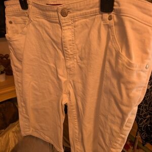 Izod Women's White Shorts Knee Length